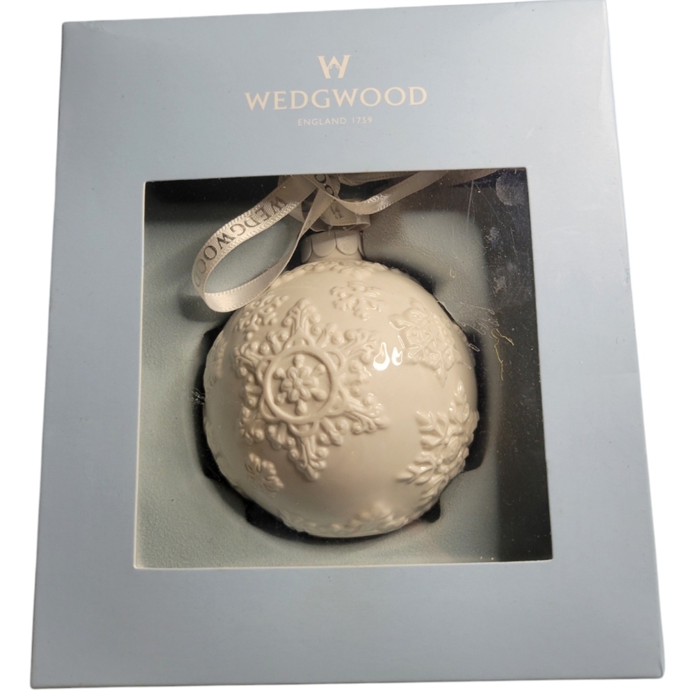 Wedgwood White Christmas Ornament
